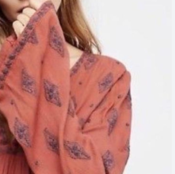 Free People Diamond Embroidered Tunic Top Dress - Picture 2 of 11